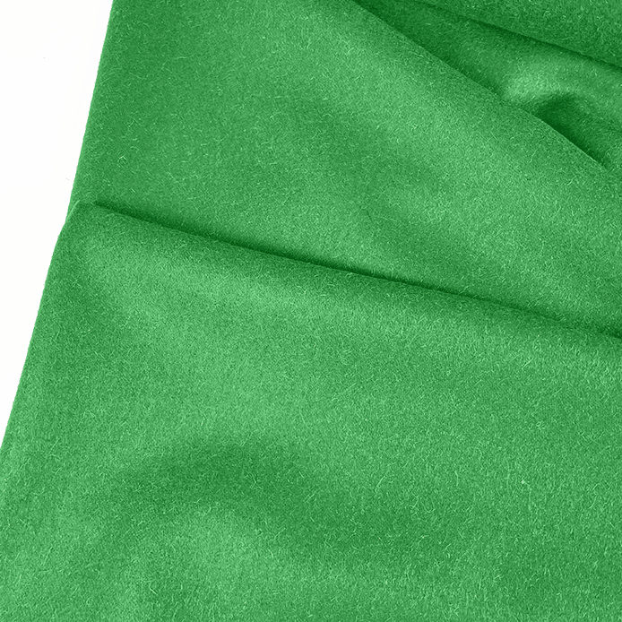 Abrigo paño verde hierba - lana y viscosa