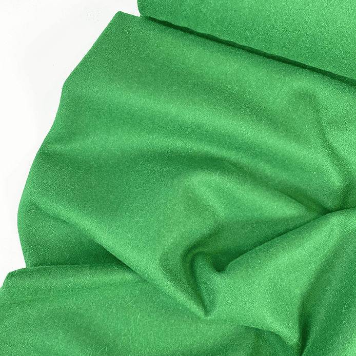 Abrigo paño verde hierba - lana y viscosa